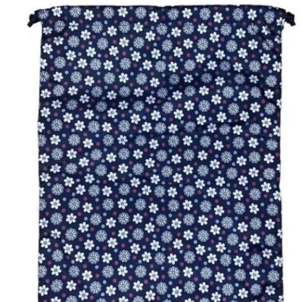 Vera Bradley Boysenberry Shoe Bag Interior Pattern Drawstring Nylon NWOT